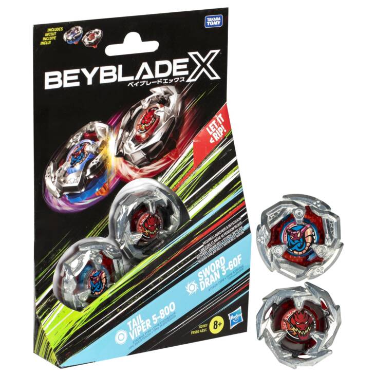 BEYBLADE X - TAIL VIPER & SWORD DRAN - HASBRO