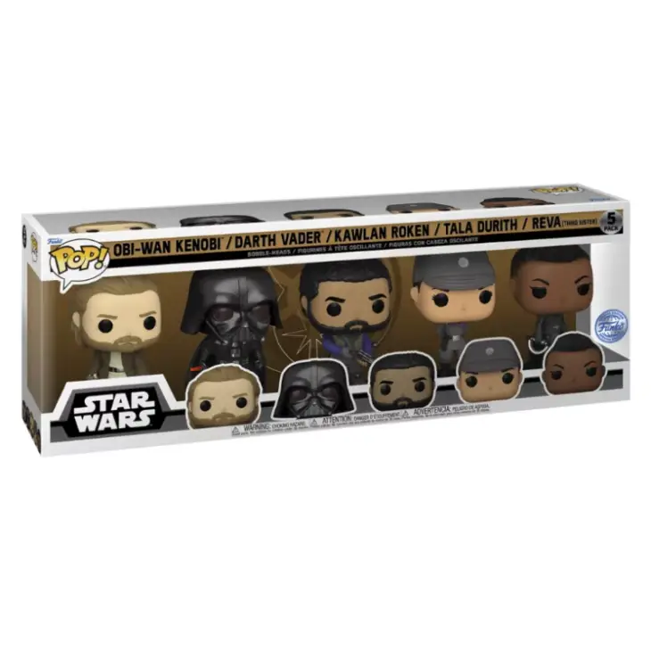 Funko Pop Obi-Wan Kenobi/Darth Vader/Kawalan Roken/Tala Durith/Reva Star Wars 5 Pack
