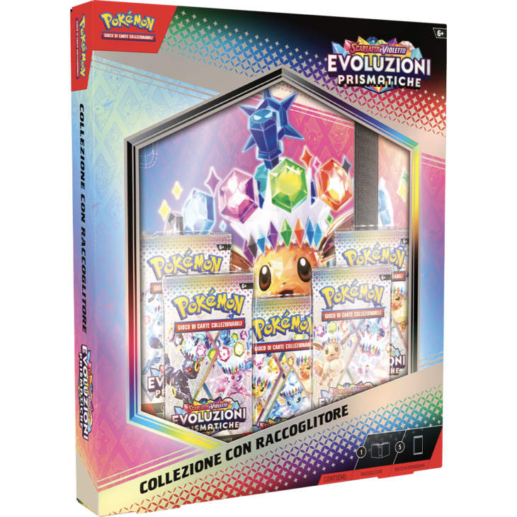 POKEMON - Collezione con raccoglitore dell’espansione scarlatto e violetto - evoluzioni prismatiche